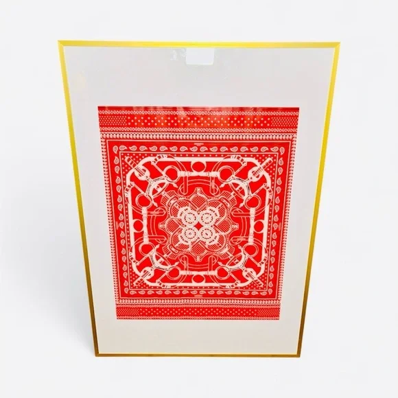 Hermès Emblematic Wrapping Paper or Frame As Art– Rare 2018 Authentic (1 Sheet) - Picture 4 of 7
